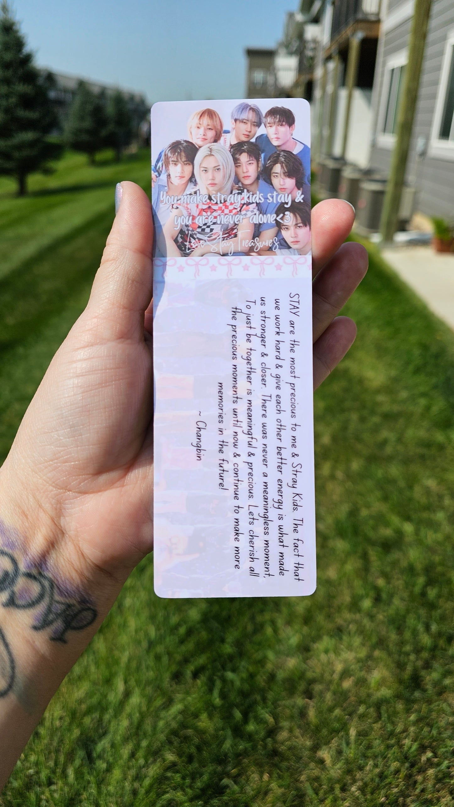 Stray Kids Changbin Chk Chk Boom Lyric Laminated Bookmarks / Kpop / LoveStayTreasures Handmade Skz