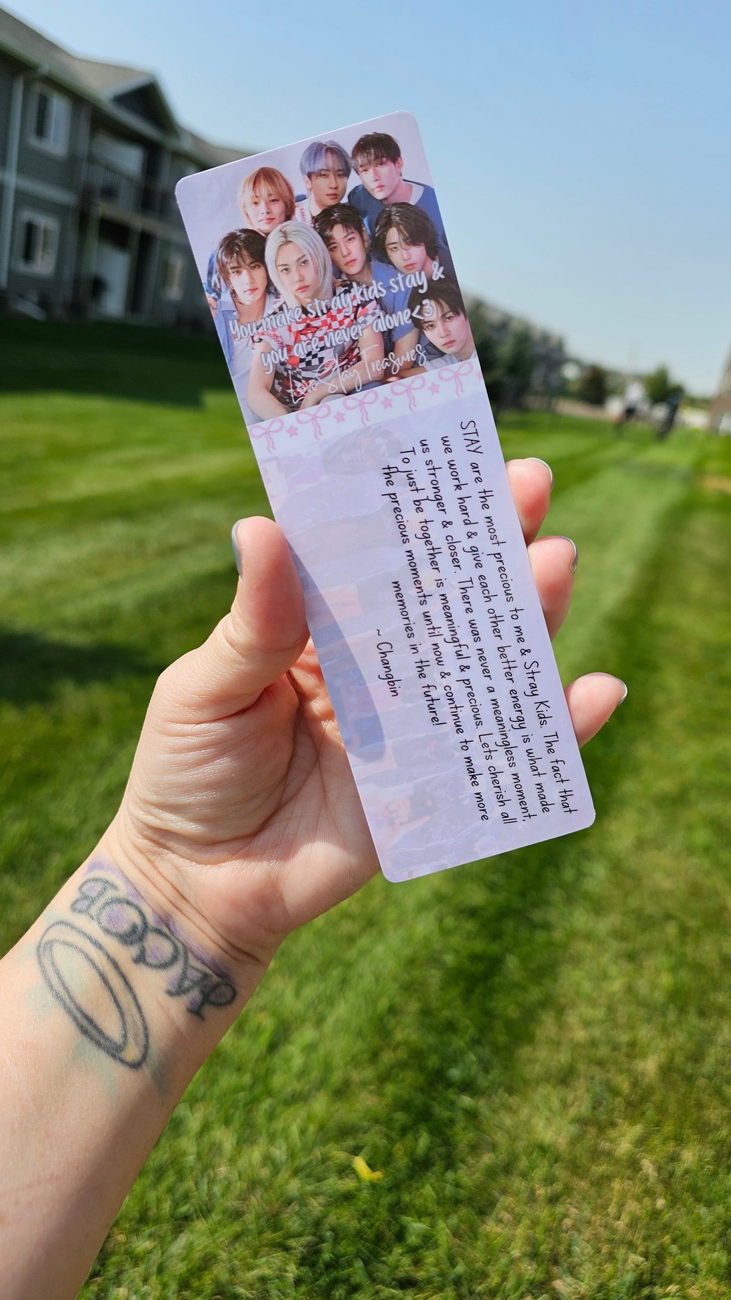 Stray Kids Changbin Chk Chk Boom Lyric Laminated Bookmarks / Kpop / LoveStayTreasures Handmade Skz