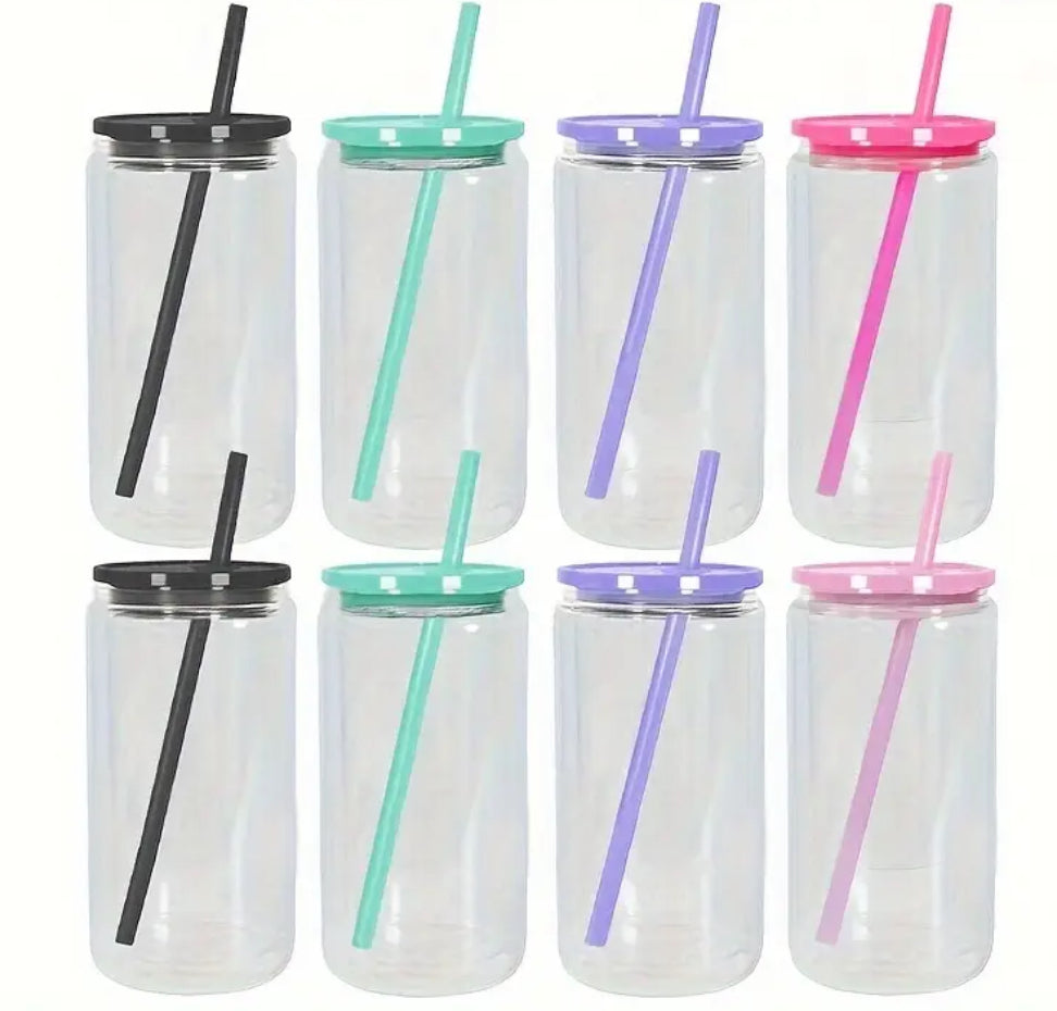 16oz Acrylic Snow Globe Glitter Tumbler