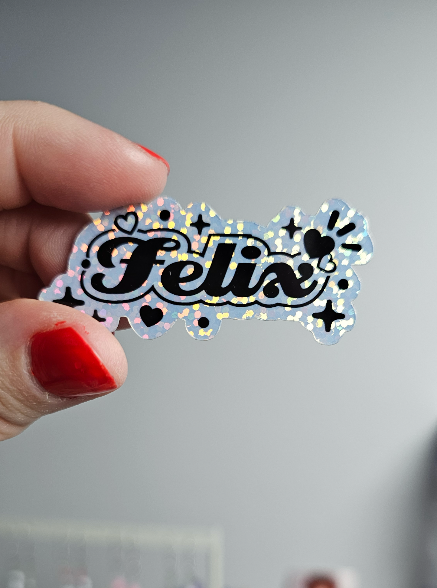Stray Kids Names Holographic Sticker / LoveStayTreasures Handmade
