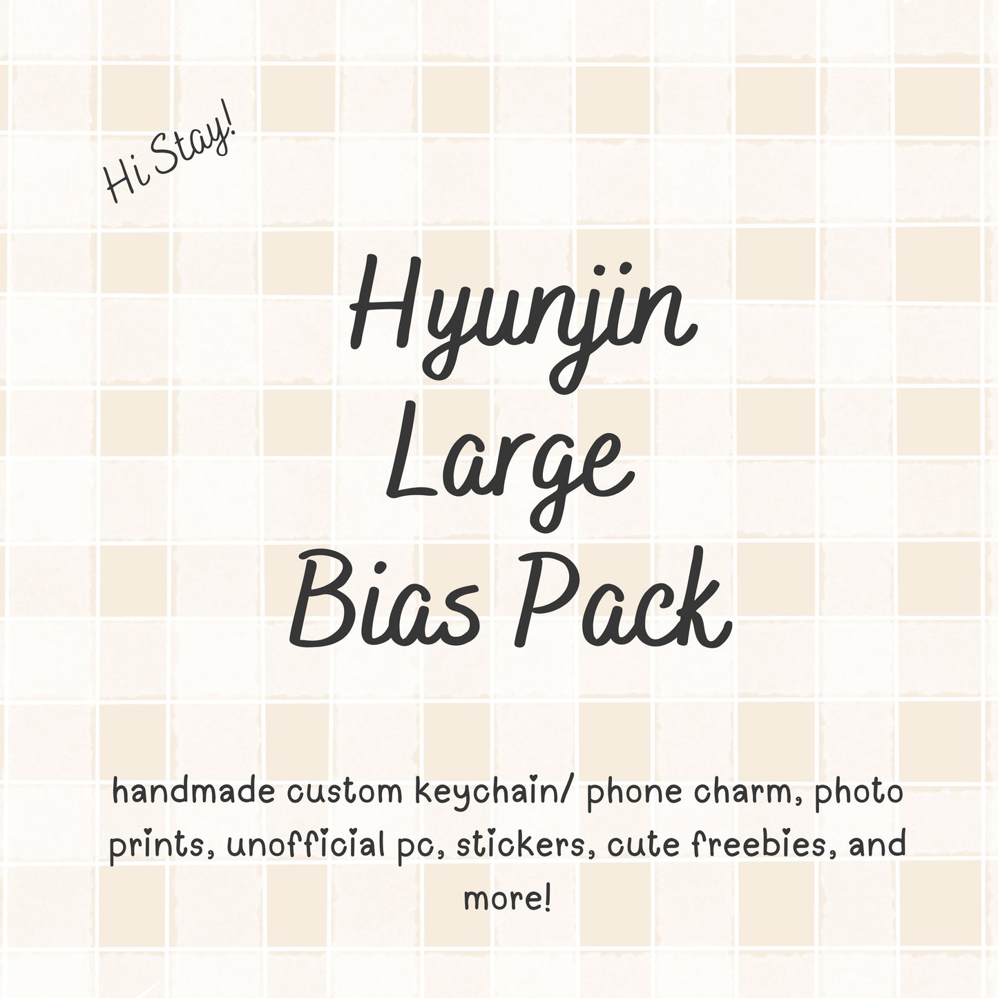 Hyunjin Large Stray Kids Bias Pack / Kpop Goodie Bag / Custom Handmade BTS Keychain / Phone Charm/ LoveStayTreasures Handmade