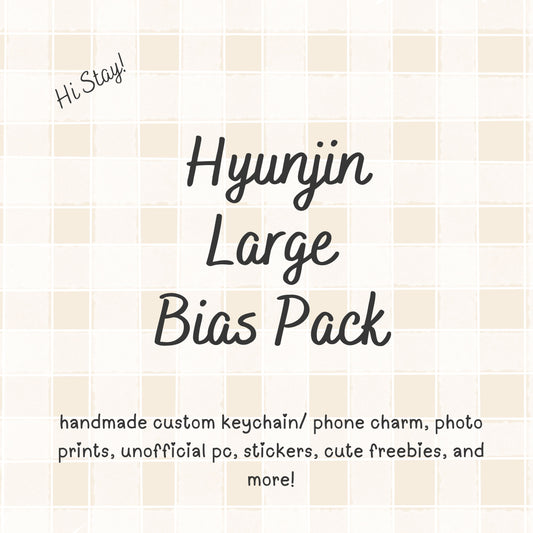 Hyunjin Large Stray Kids Bias Pack / Kpop Goodie Bag / Custom Handmade BTS Keychain / Phone Charm/ LoveStayTreasures Handmade