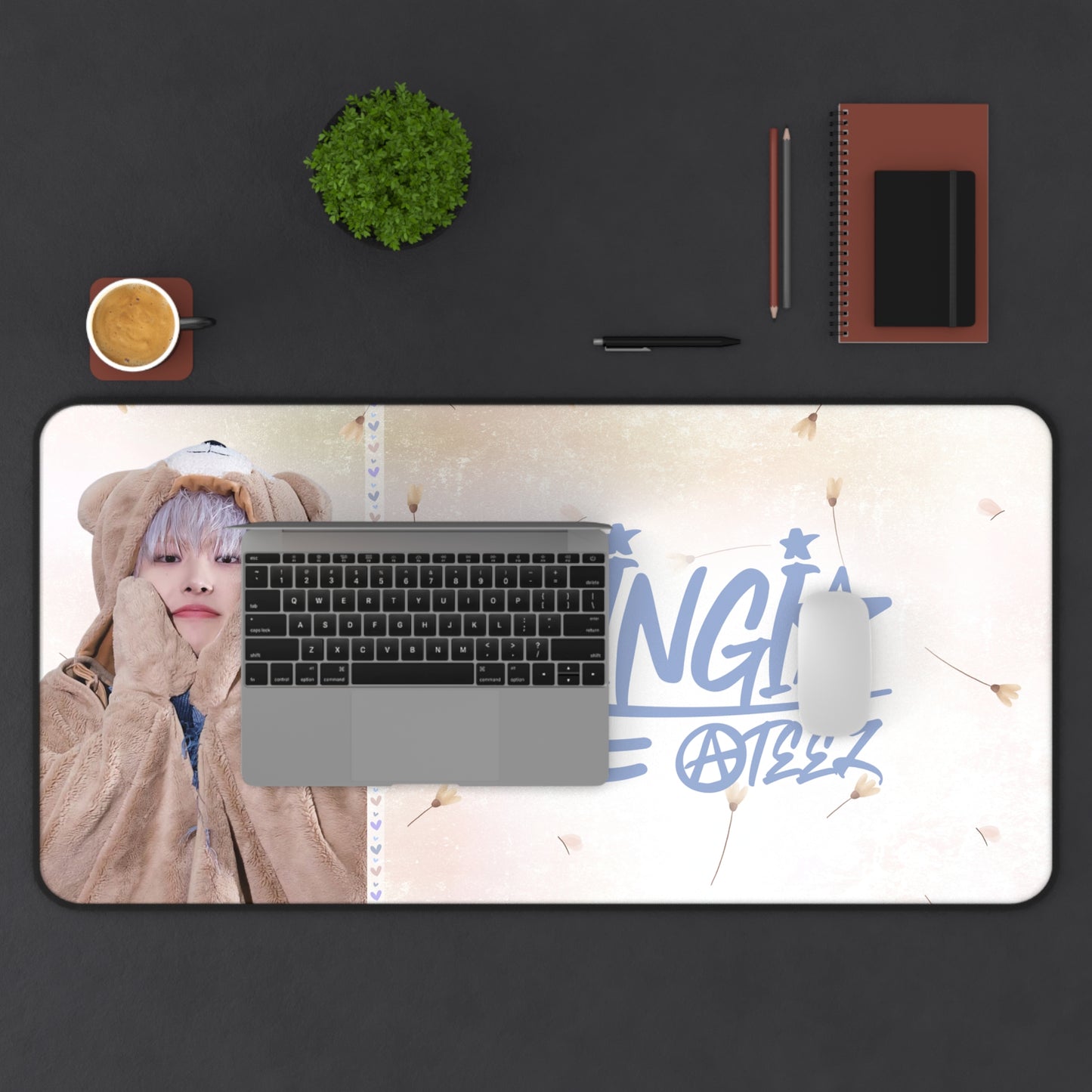 Ateez Mingi Large Desk Mat / Kpop Office Decor