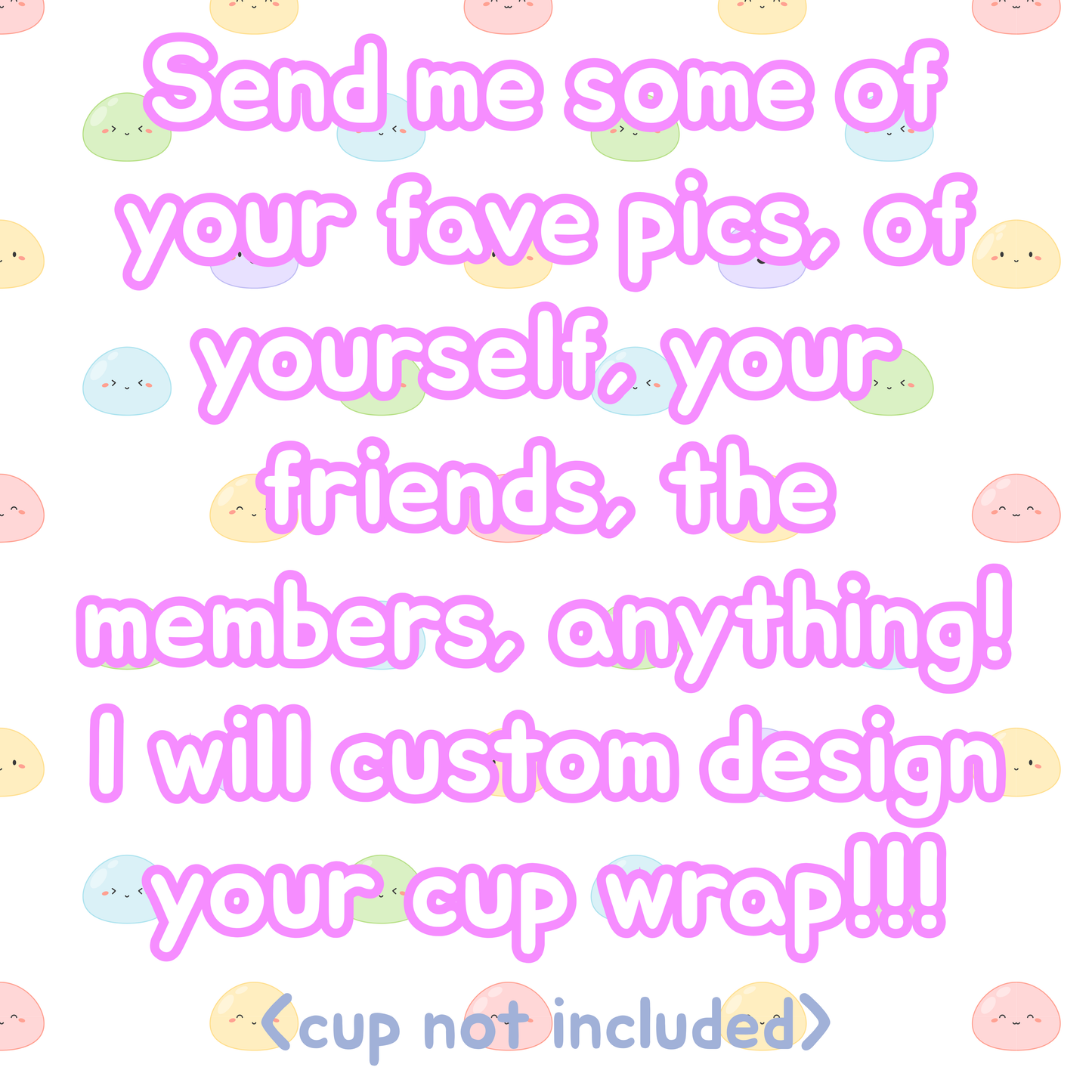 CUSTOM CUP/ TUMBLER UVDTF DESIGN YOUR CONCERT OR ANY MEMORIES!
