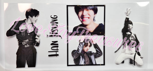 Stray Kids Han 16 oz Cup Wrap / Tumbler / Snow Globe Decal