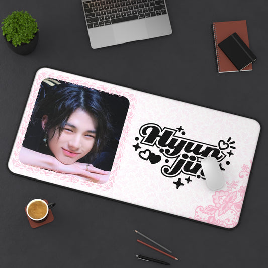 Stray Kids Hyunjin Pink Large Desk Mat / Kpop Office Decor