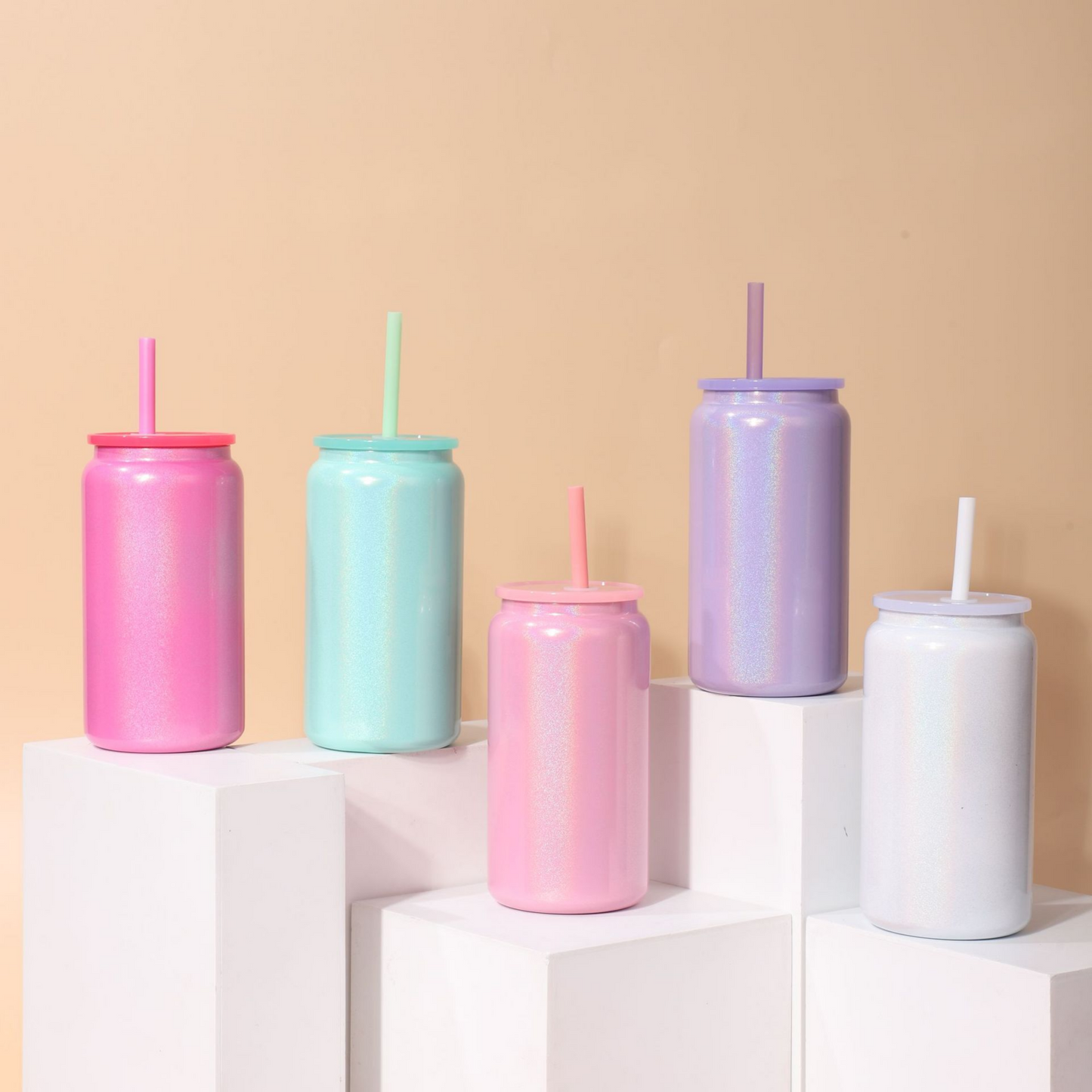 Stainless Steel Shimmer Cup Tumbler 16 oz