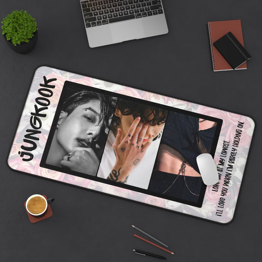 BTS Jungkook Large Desk Mat / Kpop Office Decor
