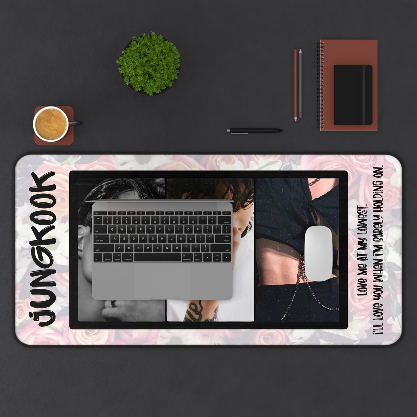BTS Jungkook Large Desk Mat / Kpop Office Decor