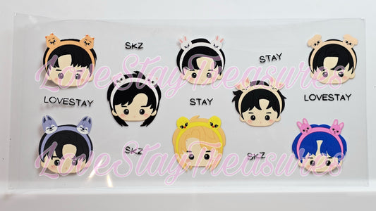 Stray Kids Skzoo 16 oz Cup Wrap / Tumbler / Snow Globe Decal