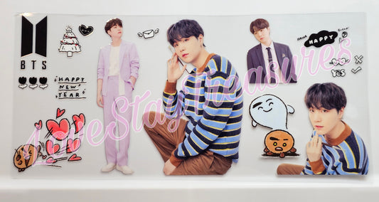 BTS Yoongi Suga 16 oz Cup Wrap / Tumbler / Snow Globe Decal