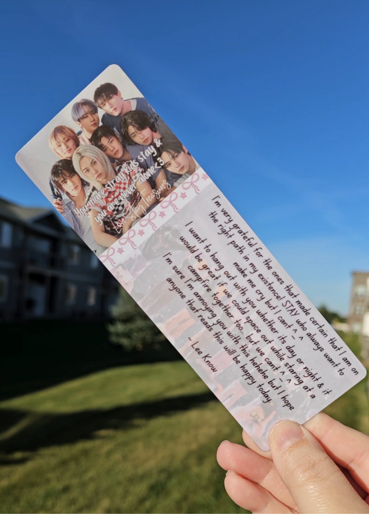 Stray Kids Lee Know Chk Chk Boom Lyric Laminated Bookmarks / Kpop / LoveStayTreasures Handmade Skz
