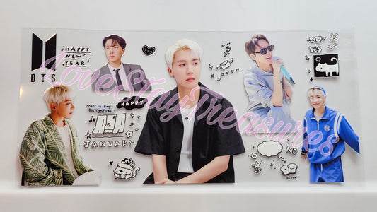 BTS J Hope 16 oz Cup Wrap / Tumbler / Snow Globe Decal