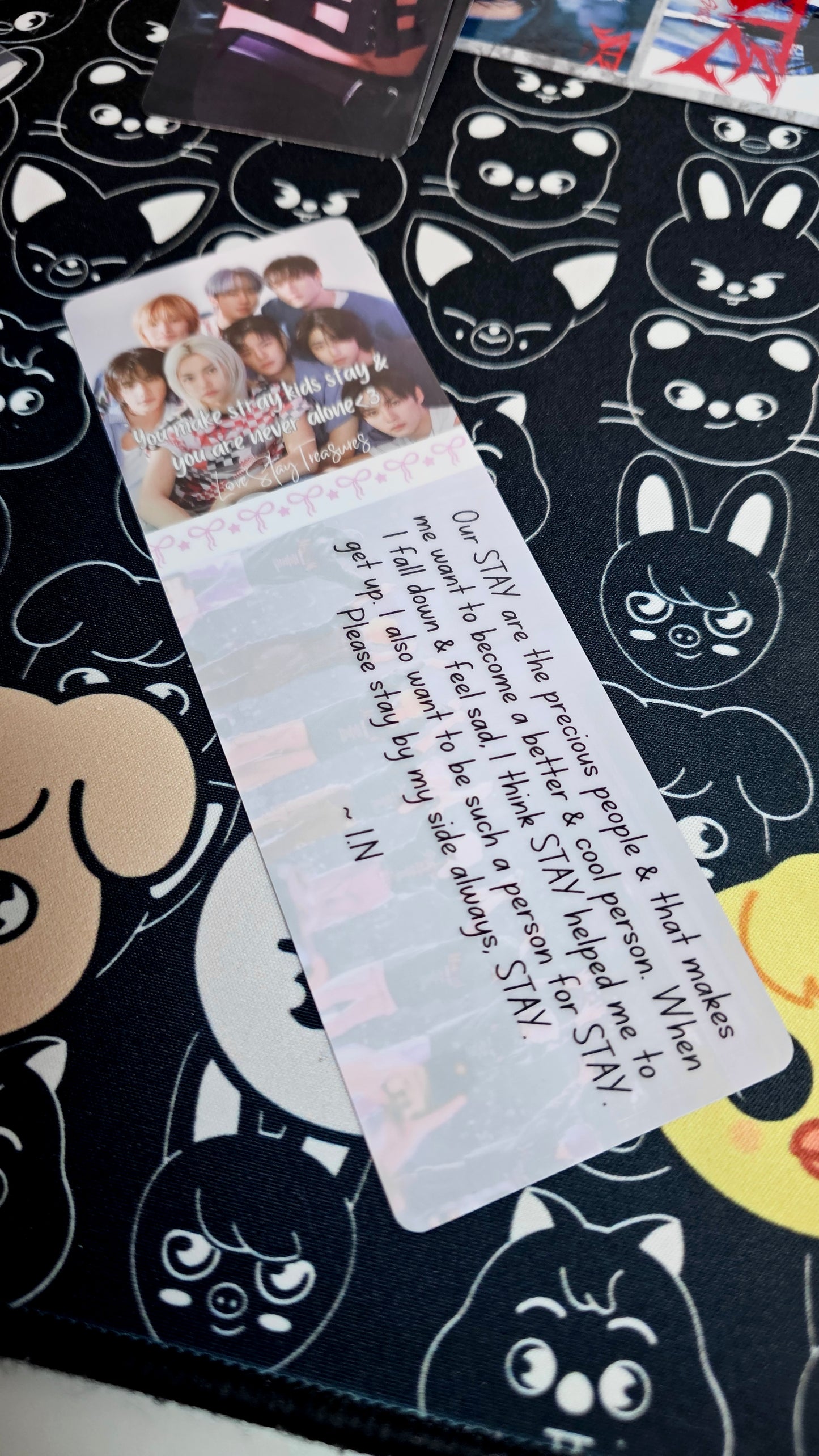 Stray Kids I.N Jeongin Hallucination Lyric Laminated Bookmarks / Kpop / LoveStayTreasures Handmade Skz