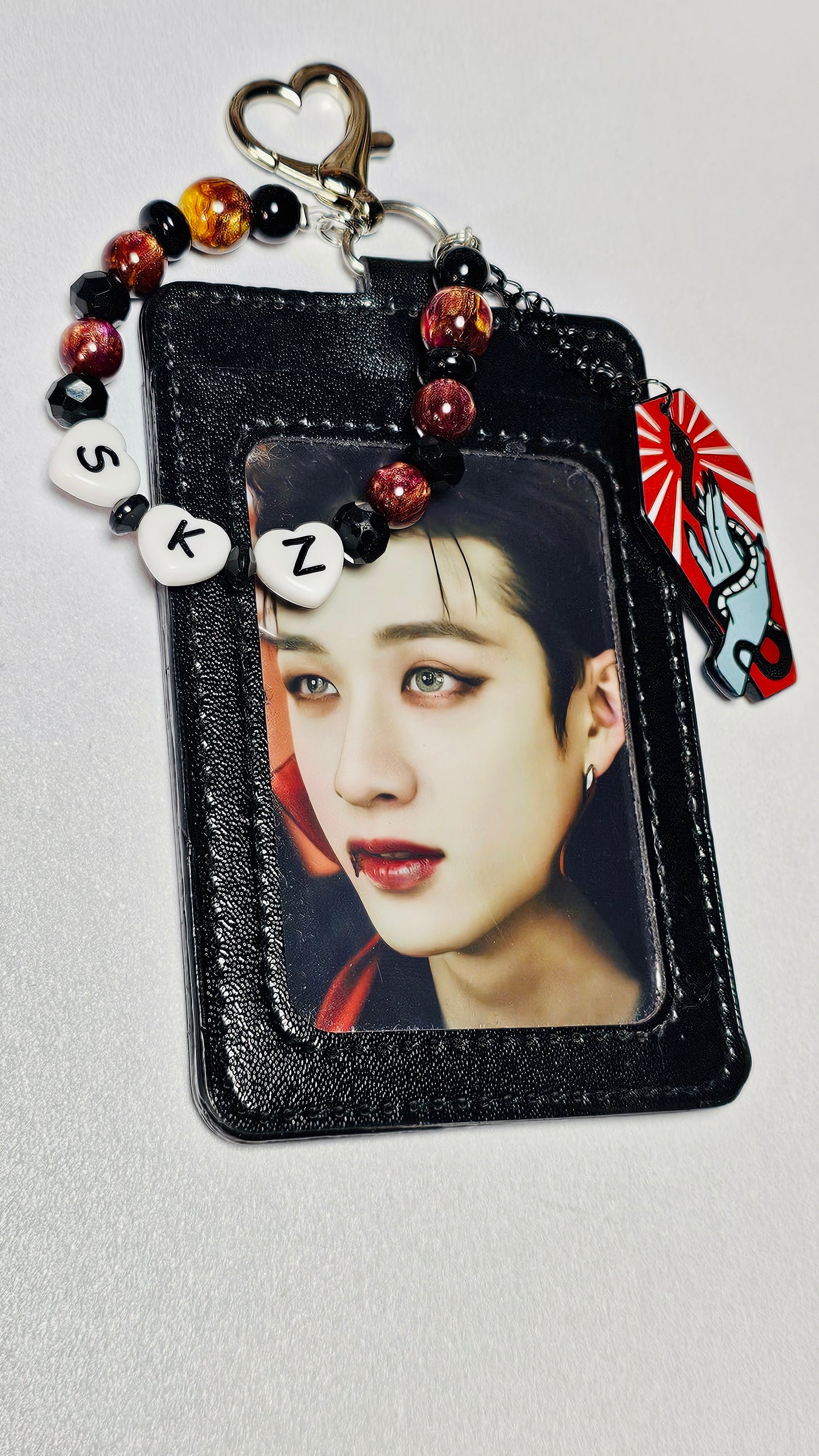 Stray Kids Halloween Photo Bag Accessory Keychain Photo Card Holder/ Lanyard