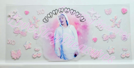 BTS V Taehyung 16 oz Cup Wrap / Tumbler / Snow Globe Decal
