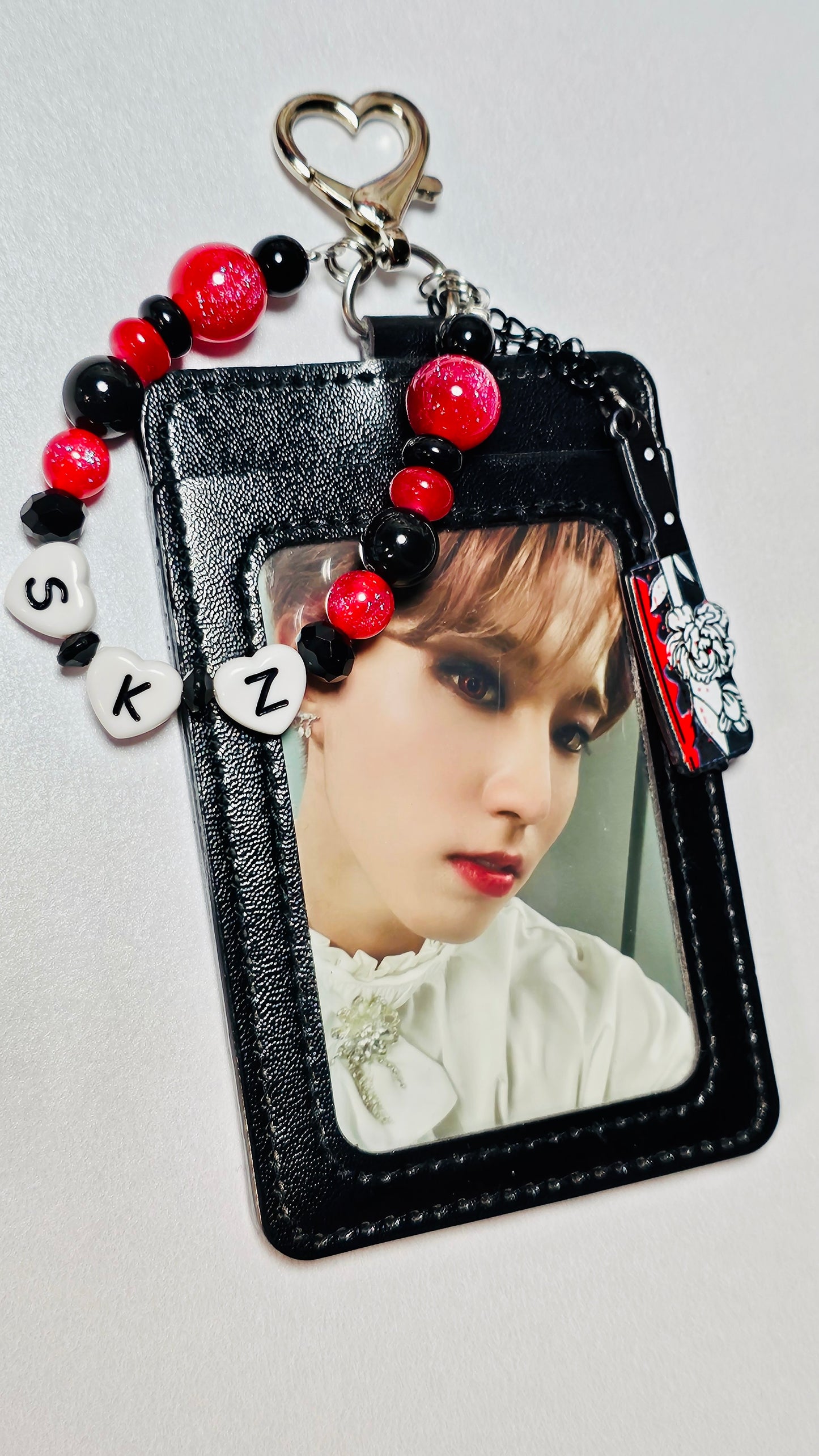 Stray Kids Halloween Photo Bag Accessory Keychain Photo Card Holder/ Lanyard