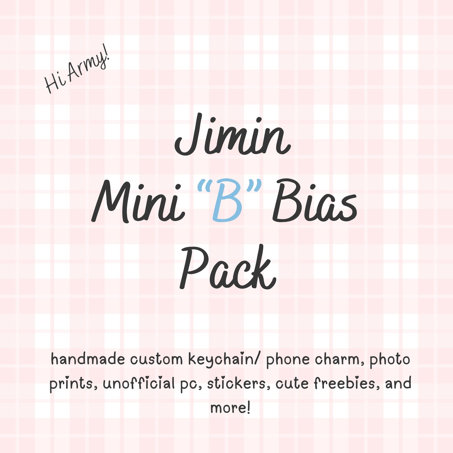 Jimin MINI โBโ / BTS Bias Pack / Kpop Goodie Bag / Custom Handmade BTS Keychain / Phone Charm/ Handmade by LoveStayTreasures