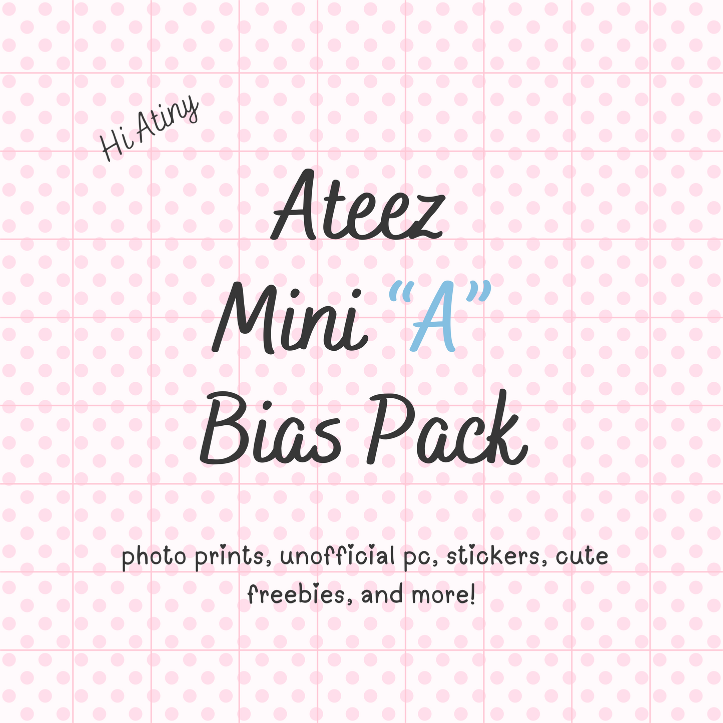 Ateez Pick Your Bias MINI "A" / Bias Pack / Kpop Goodie Bag /LoveStayTreasures Handmade