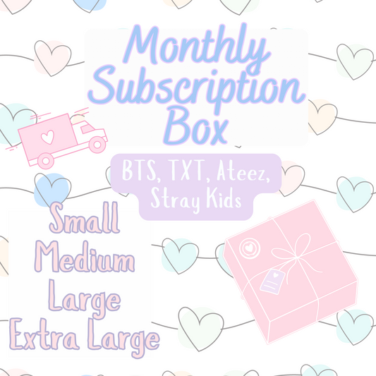 Monthly Subscription Box Skz/ Ateez/ BTS/ TXT
