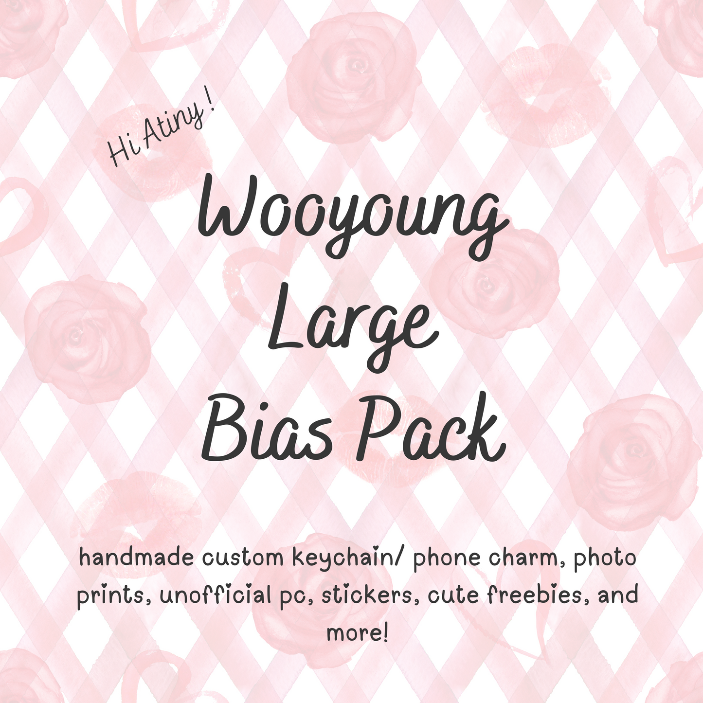 Wooyoung Large Ateez Bias Pack / Kpop Goodie Bag / Custom Keychain / Phone Charm/ LoveStayTreasures Handmade