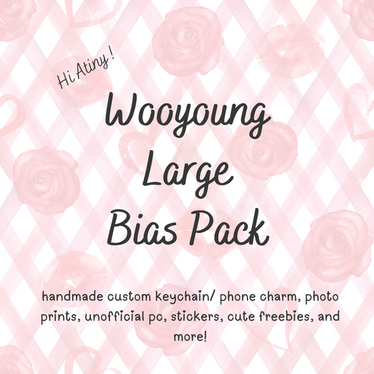 Wooyoung Large Ateez Bias Pack / Kpop Goodie Bag / Custom Keychain / Phone Charm/ LoveStayTreasures Handmade