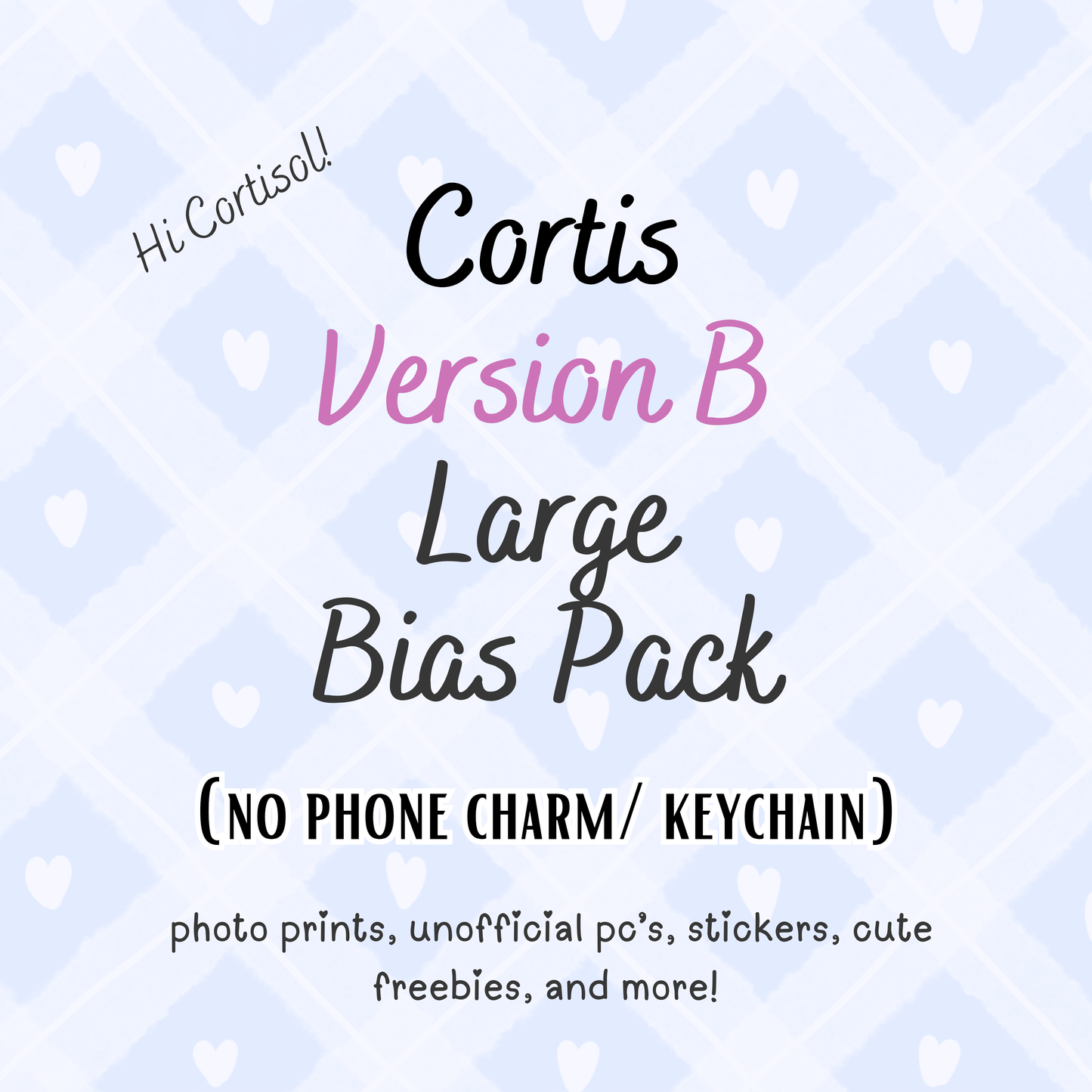Cortis VERSION B Large Bias Pack / Kpop Goodie Bag (NO KEYCHAIN / PHONE CHARM) LoveStayTreasures Handmade