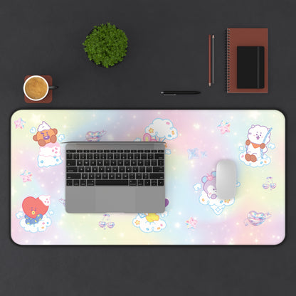 BT21 Clouds and Ice Ceam Large Desk Mat / Kpop Office Space