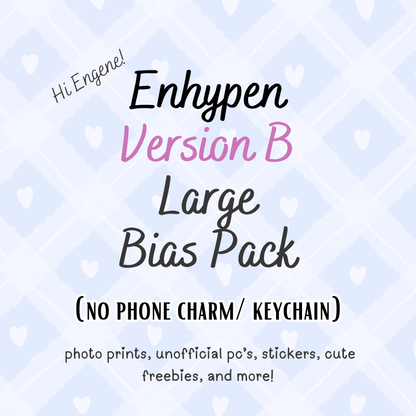Enhypen VERSION B Large Bias Pack / Kpop Goodie Bag (NO KEYCHAIN / PHONE CHARM) LoveStayTreasures Handmade
