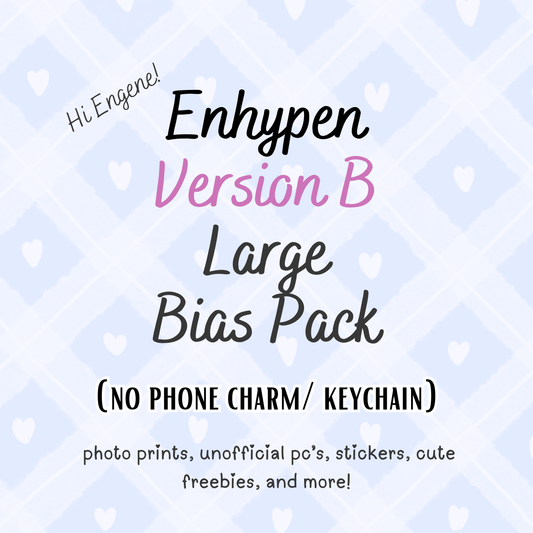 Enhypen VERSION B Large Bias Pack / Kpop Goodie Bag (NO KEYCHAIN / PHONE CHARM) LoveStayTreasures Handmade