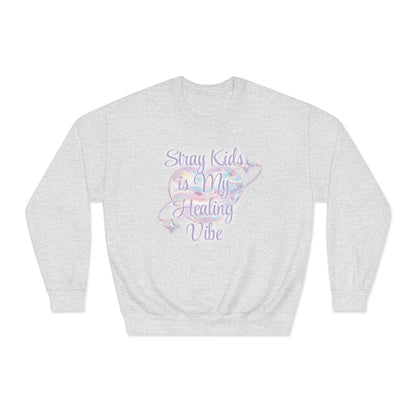 Stray Kids Healing Vibe LoveStayTreasures Design / LOVESTAY Lyrics / Gildan DryBlend® Crewneck Sweatshirt / Kpop