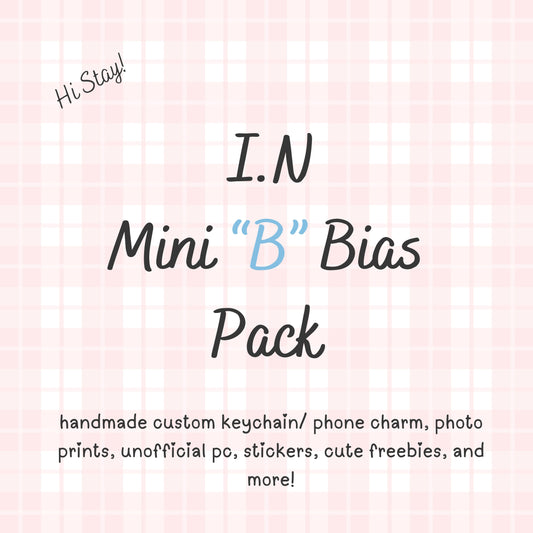 I.N MINI “B” / Stray Kids Bias Pack / Kpop Goodie Bag / Custom Handmade Skz Keychain / Phone Charm/ Handmade by LoveStayTreasures