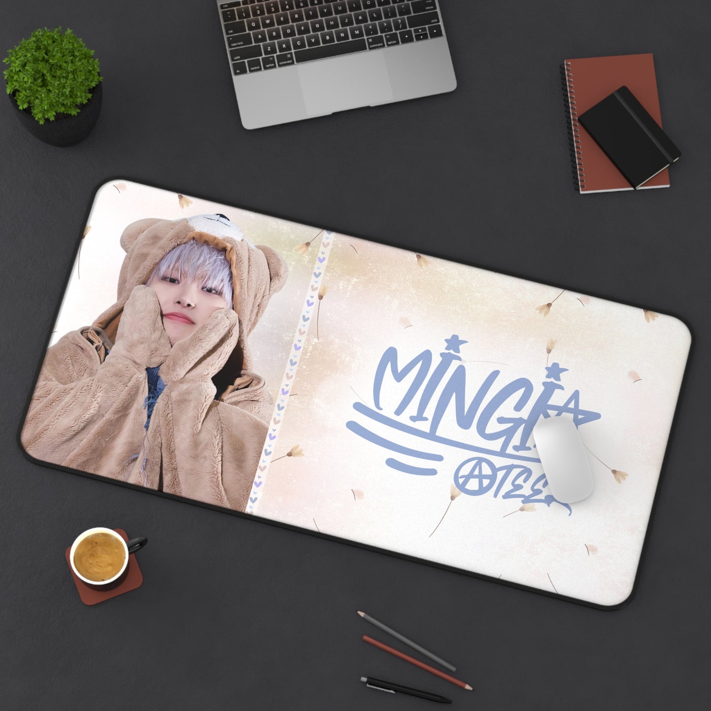 Ateez Mingi Large Desk Mat / Kpop Office Decor