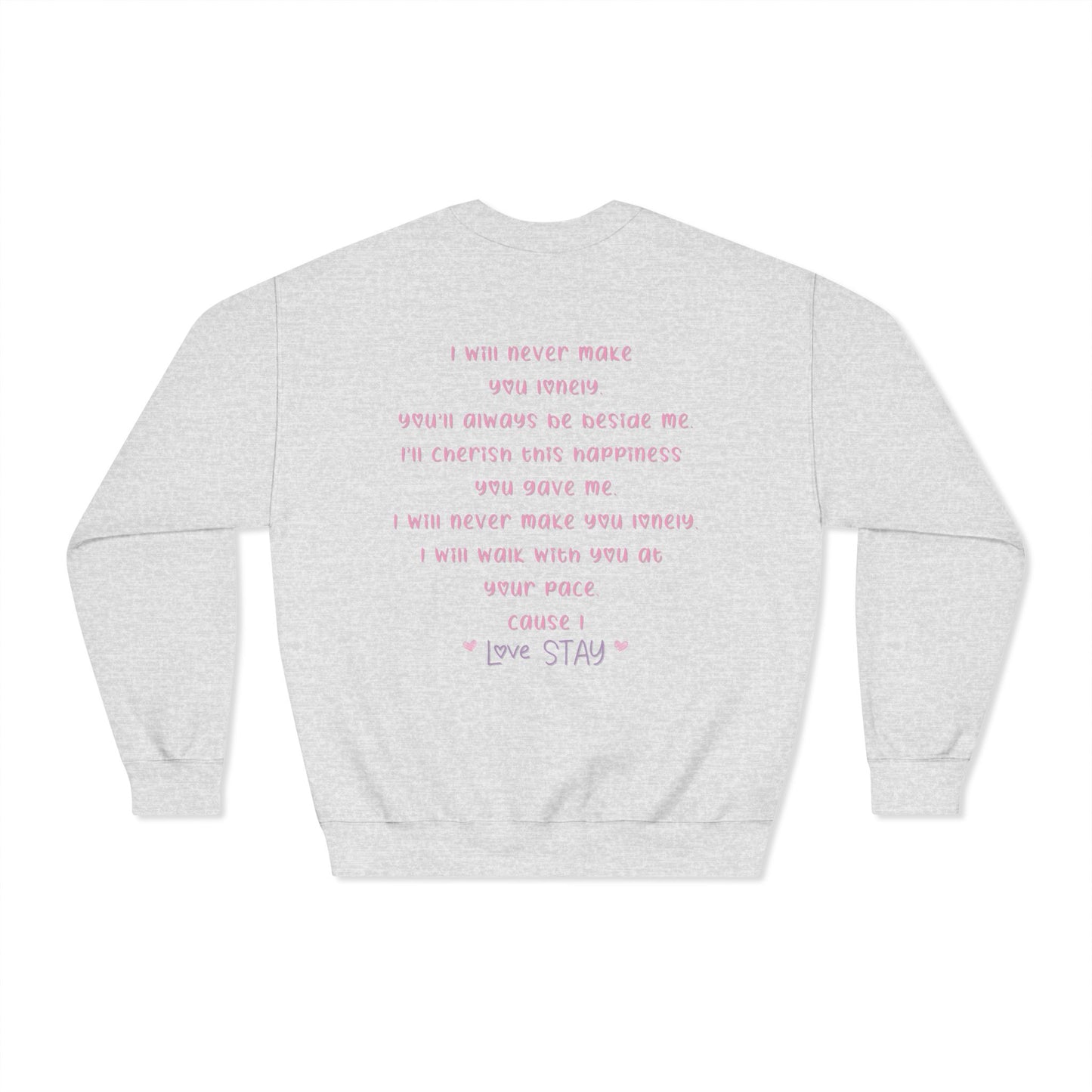 Stray Kids Healing Vibe LoveStayTreasures Design / LOVESTAY Lyrics / Gildan DryBlend® Crewneck Sweatshirt / Kpop