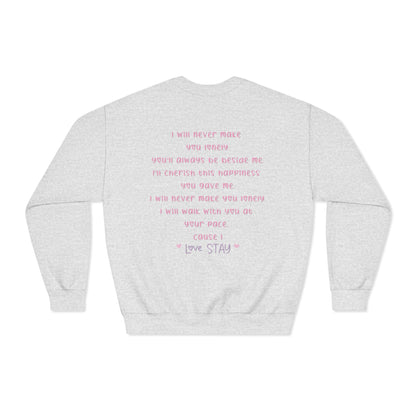 Stray Kids Healing Vibe LoveStayTreasures Design / LOVESTAY Lyrics / Gildan DryBlend® Crewneck Sweatshirt / Kpop