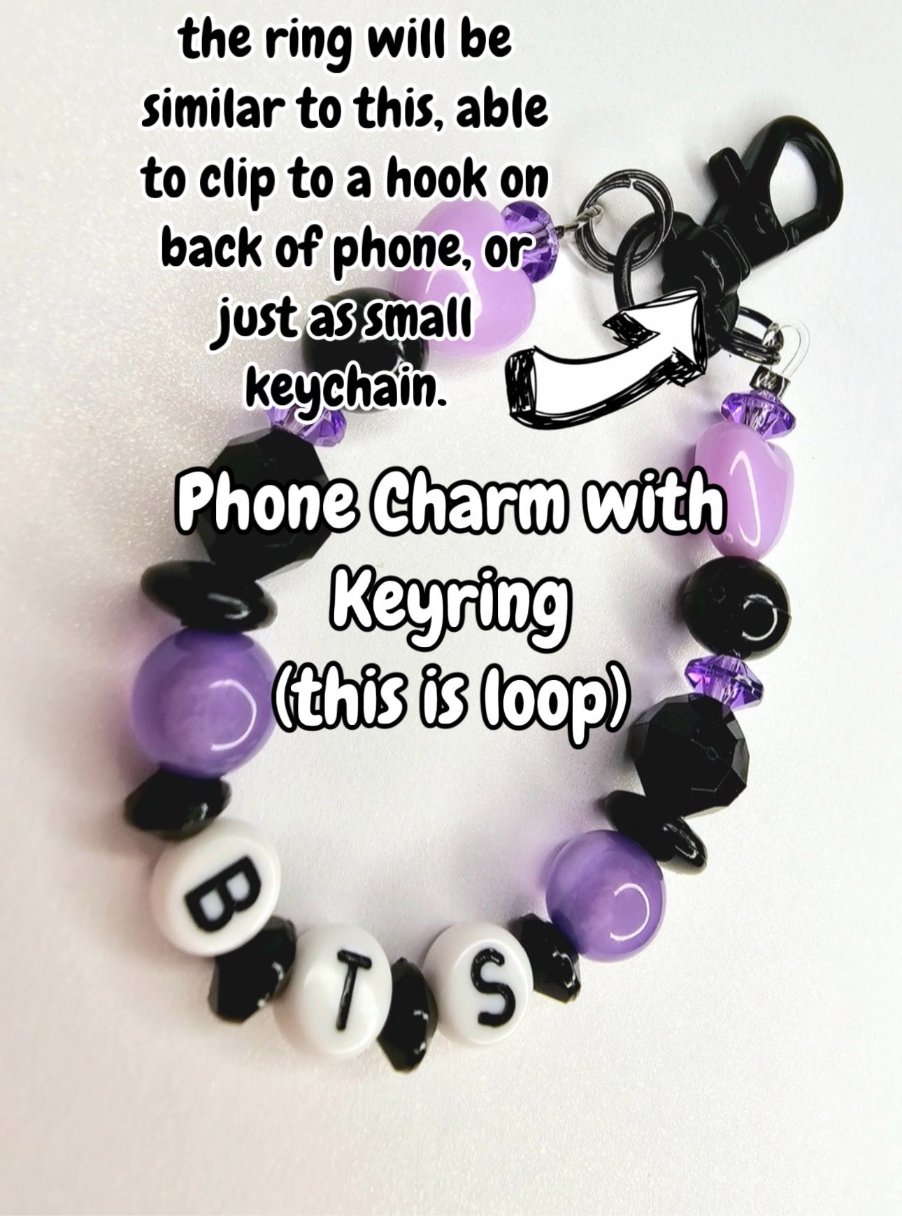 Yoongi SMALL BTS Bias Pack / Kpop Goodie Bag / Custom Handmade Keychain / Phone Charm/ LoveStayTreasures Handmade