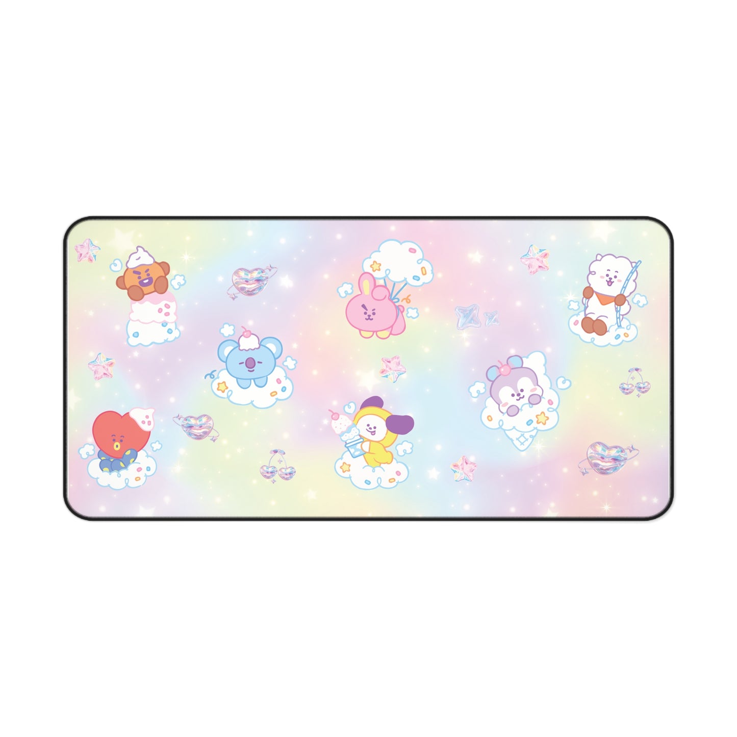 BT21 Clouds and Ice Ceam Large Desk Mat / Kpop Office Space