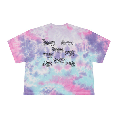 Women's Ateez Ice On My Teeth Tie-Dye Crop Tee