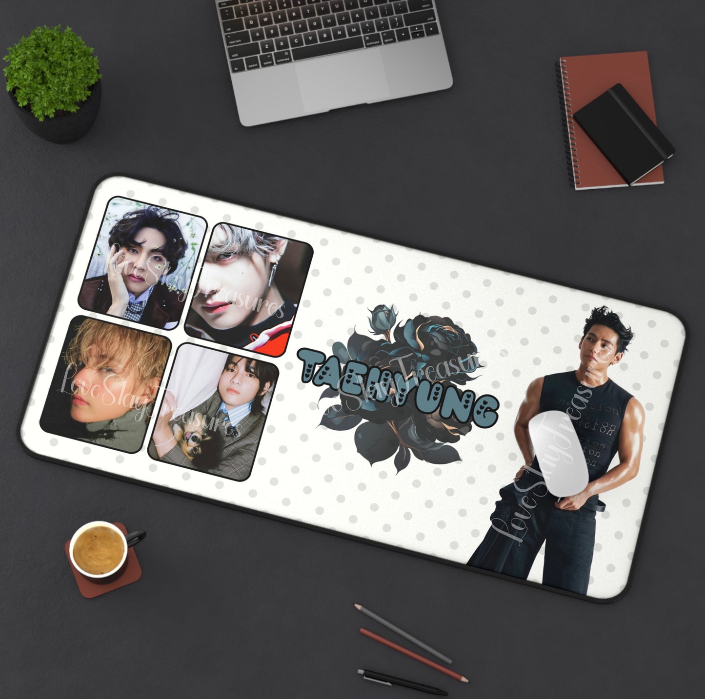 BTS V Taehyung Large Desk Mat / Kpop Office Decor / LoveStayTreasures