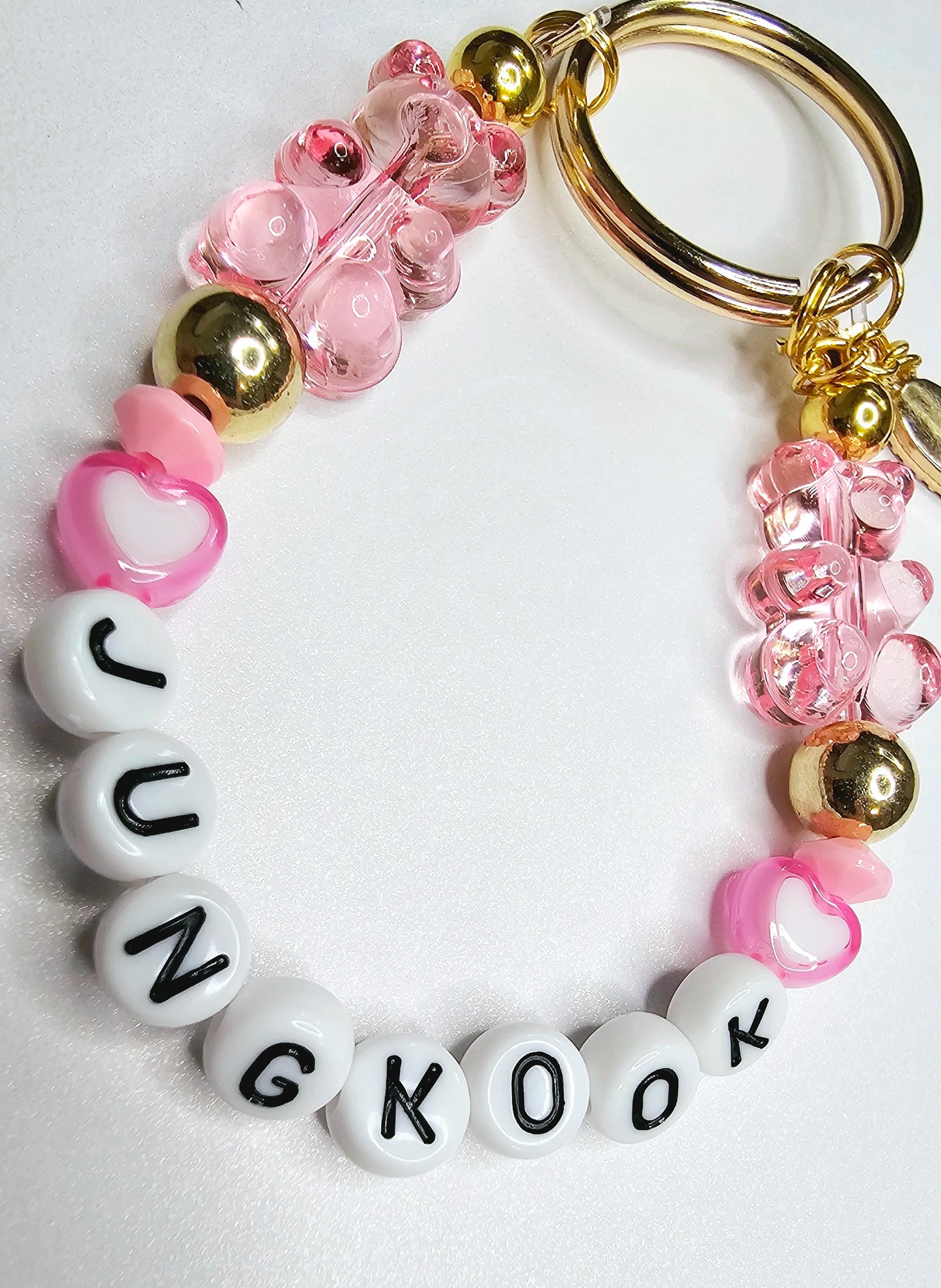 BTS Jungkook Pink Loop Keychain Gummy Bear