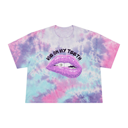 Women's Ateez Ice On My Teeth Tie-Dye Crop Tee