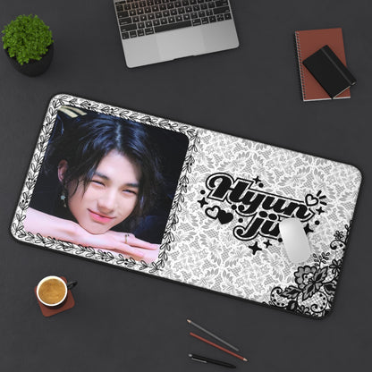 Stray Kids Hyunjin Black Large Desk Mat / Kpop Office Decor