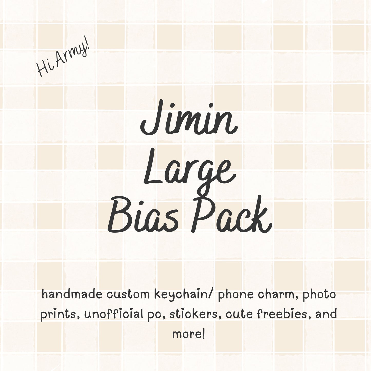 Jimin Large BTS Bias Pack / Kpop Goodie Bag / Custom BTS Keychain / Phone Charm/ LoveStayTreasures Handmade