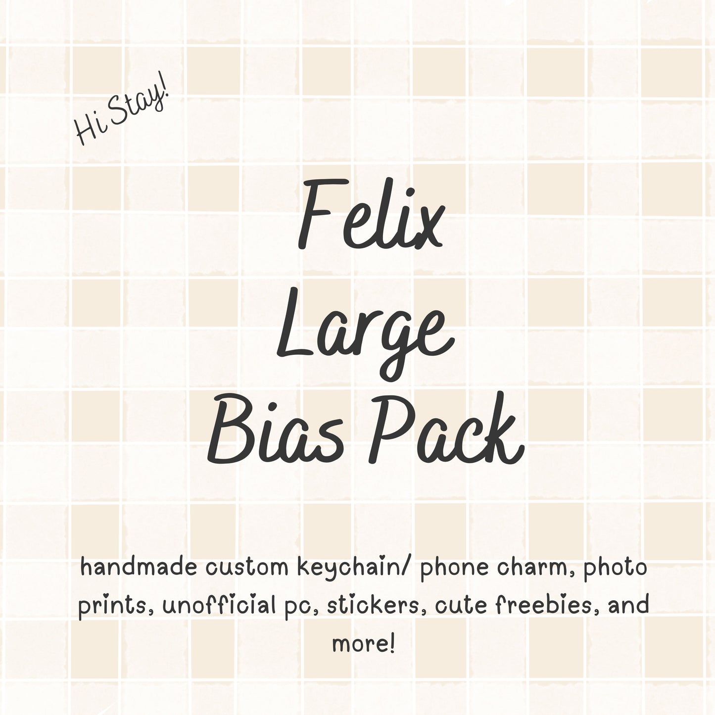 Felix Large Stray Kids Bias Pack / Kpop Goodie Bag / Custom Handmade Skz Keychain / Phone Charm/ LoveStayTreasures Handmade