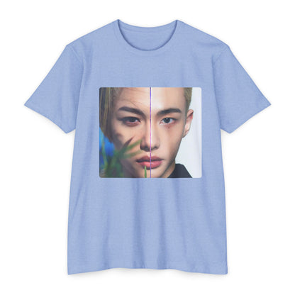 Stray Kids Hyunjin and Felix Lyrics and Face Photo Lightweight T-shirt / Unisex / Kpop