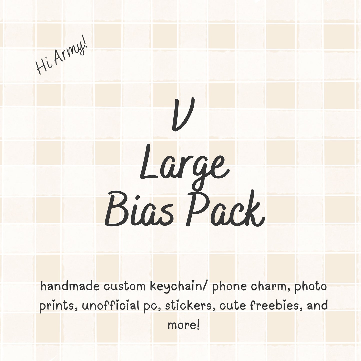 V Taehyung BTS Large Bias Pack / Kpop Goodie Bag / Custom Handmade BTS Keychain / Phone Charm/ LoveStayTreasures Handmade