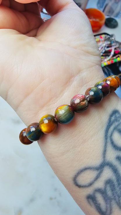 Kpop BTS Texas Concert Arirang Tour Handmade Bracelet with Cat Eye Style Flashy Beads / LoveStayTreasures