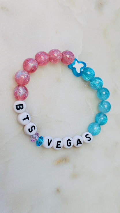 Kpop BTS Vegas Concert Arirang Tour Handmade Bracelet with Glitter Style Flashy Beads/ Kpop / LoveStayTreasures Handmade