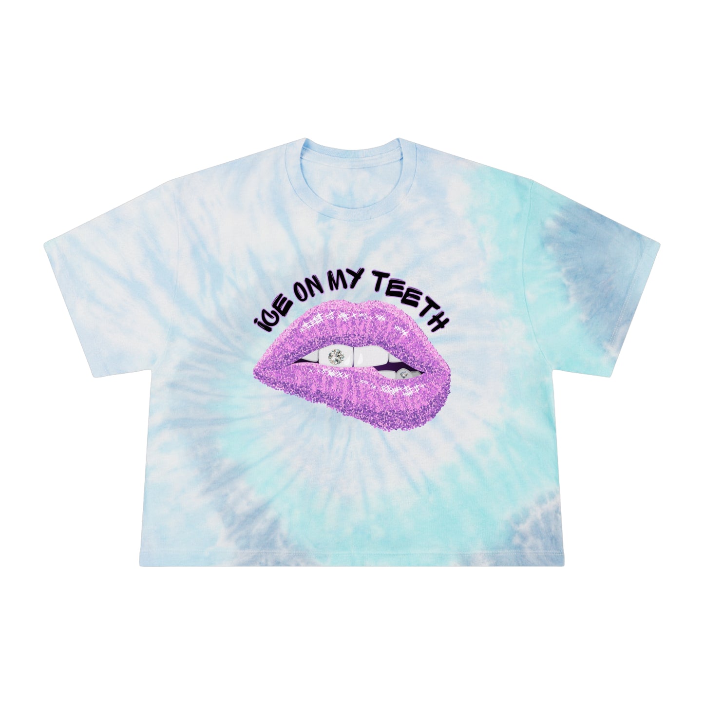 Women's Ateez Ice On My Teeth Tie-Dye Crop Tee