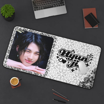 Stray Kids Hyunjin Black Large Desk Mat / Kpop Office Decor